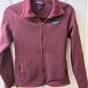PATAGONIA FLEECE DARK RED/MAROON SIZE SMALL